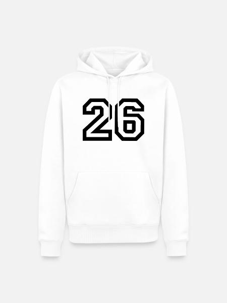 26 Collegestyle - Männer Premium Bio Hoodie - Weiß