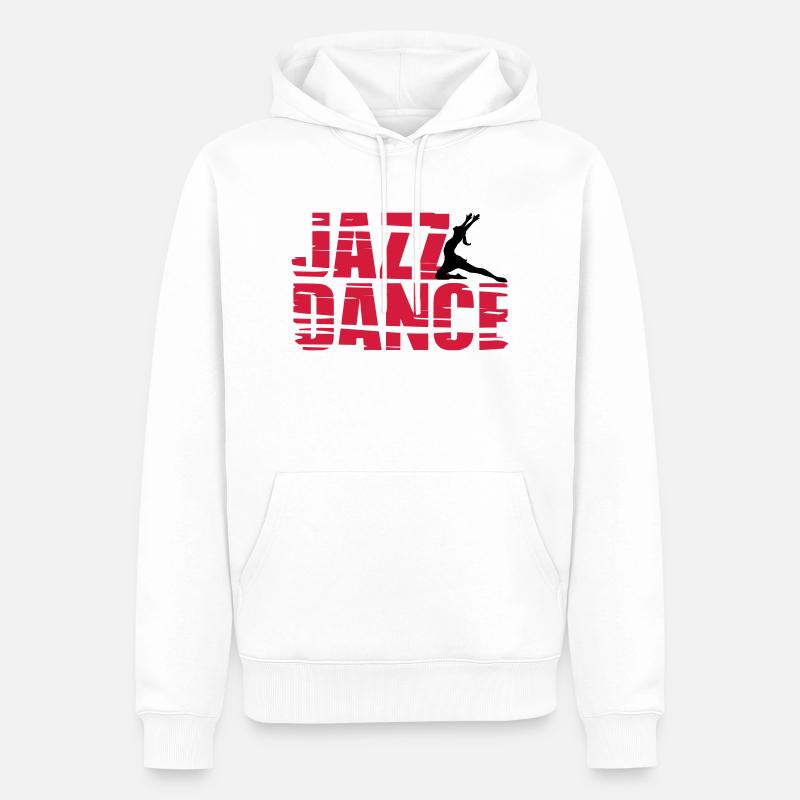 Jazz Dance - Männer Premium Bio Hoodie - Weiß