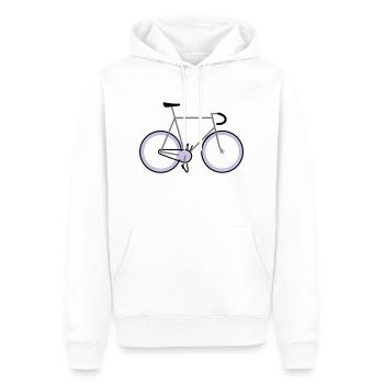Fixie - Männer Premium Bio Hoodie - Weiß - Vorne - Nico (187cm)