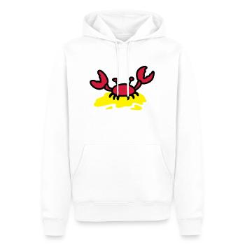 Cancer - plage - Sweat à capuche Premium bio Homme - blanc - Devant - Nico (187cm)