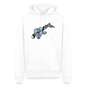 spreadmusic2015_gitarre_o - Männer Premium Bio Hoodie - Weiß - Vorne - Nico (187cm)