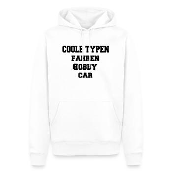 Coole Typen Fahren Bobby Car - Männer Premium Bio Hoodie - Weiß - Vorne - Nico (187cm)