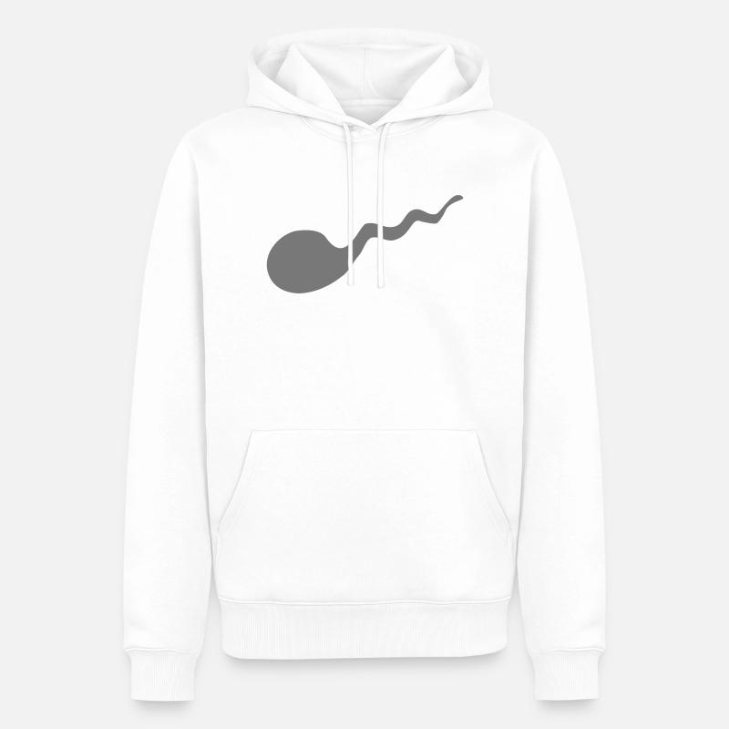 Semence - Sweat à capuche Premium bio Homme - blanc