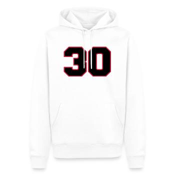 Number30 - Sweat à capuche Premium bio Homme - blanc - Devant - Nico (187cm)