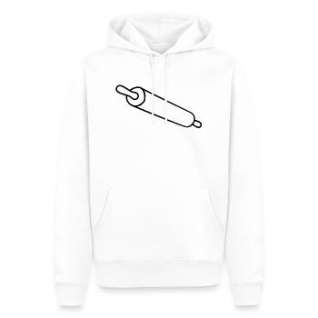 rolling_pin - Sweat à capuche Premium bio Homme - blanc - Devant - Nico (187cm)