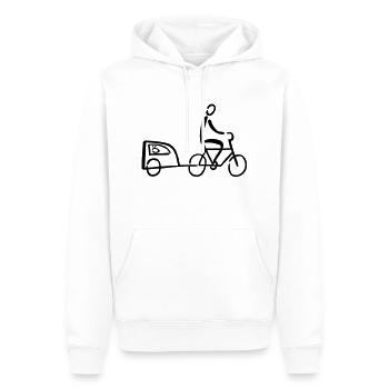 Hundehaenger - Sweat à capuche Premium bio Homme - blanc - Devant - Nico (187cm)