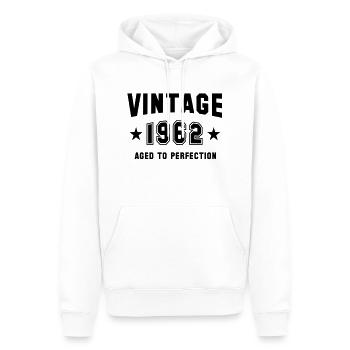 VINTAGE 1962 - Aged To Perfection - Männer Premium Bio Hoodie - Weiß - Vorne - Nico (187cm)