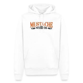 mustache warrior - Sweat à capuche Premium bio Homme - blanc - Devant - Nico (187cm)