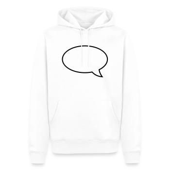 sprechblase__f1 - Männer Premium Bio Hoodie - Weiß - Vorne - Nico (187cm)