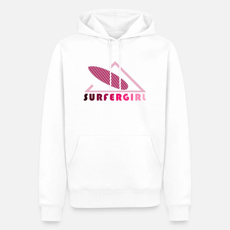 Triangle du surf2 - Sweat à capuche Premium bio Homme - blanc