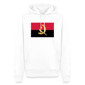 Angola Flagge - Männer Premium Bio Hoodie - Weiß - Vorne - Nico (187cm)