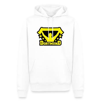 dortmund_fan_r2 - Sweat à capuche Premium bio Homme - blanc - Devant - Nico (187cm)