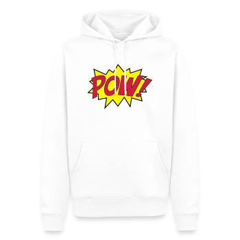 pow_punch - Männer Premium Bio Hoodie - Weiß - Vorne - Nico (187cm)