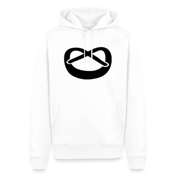 brezel__f1 - Männer Premium Bio Hoodie - Weiß - Vorne - Nico (187cm)