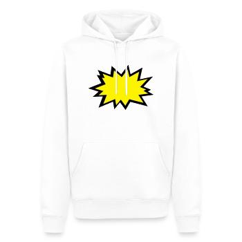 kapow - Sweat à capuche Premium bio Homme - blanc - Devant - Nico (187cm)