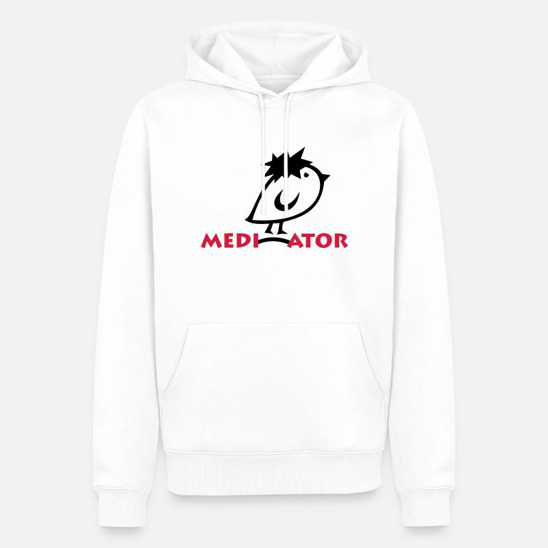 TWEETLERCOOLS - MEDIATOR - Männer Premium Bio Hoodie - Weiß