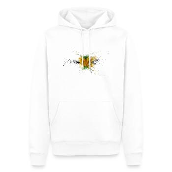 Jamaika Blatt - Männer Premium Bio Hoodie - Weiß - Vorne - Nico (187cm)