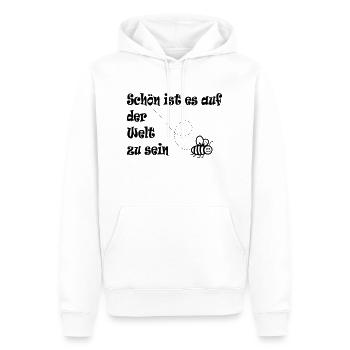 biene - Männer Premium Bio Hoodie - Weiß - Vorne - Nico (187cm)