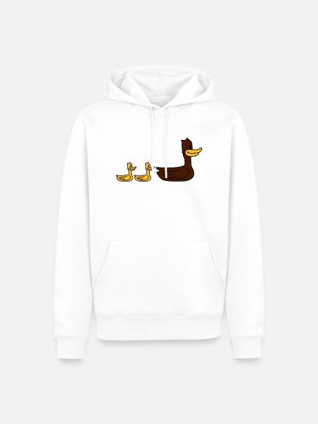 Duck Family - Men’s Premium Organic Hoodie - white