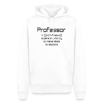 professeur - Sweat à capuche Premium bio Homme - blanc - Devant - Nico (187cm)