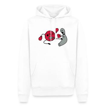 Bowling - Men’s Premium Organic Hoodie - white - Front - Nico (187cm)