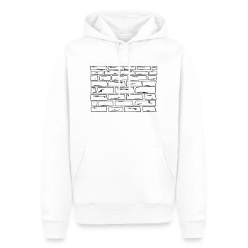 Die Mauer - Männer Premium Bio Hoodie - Weiß - Vorne - Nico (187cm)