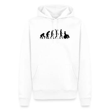 Rollstuhl - Männer Premium Bio Hoodie - Weiß - Vorne - Nico (187cm)