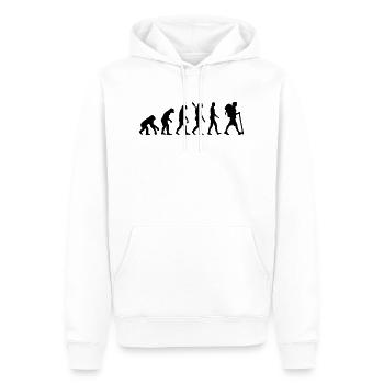Wandern - Männer Premium Bio Hoodie - Weiß - Vorne - Nico (187cm)