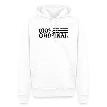 Stripes logo 100% original - Men’s Premium Organic Hoodie - white - Front - Nico (187cm)