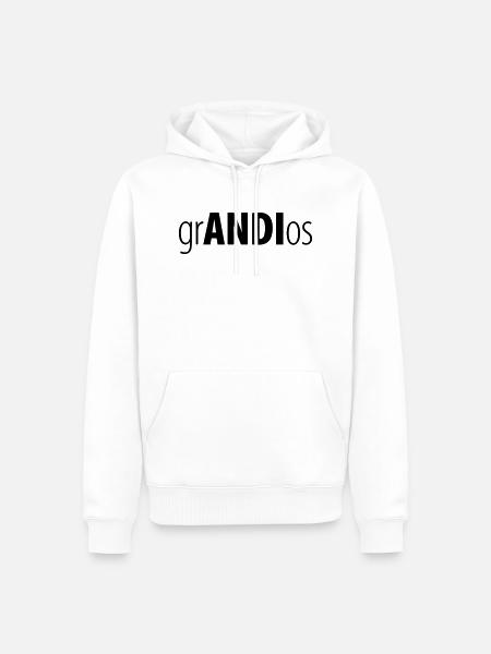 grANDIos – Andi Andreas Namensshirt - Männer Premium Bio Hoodie - Weiß