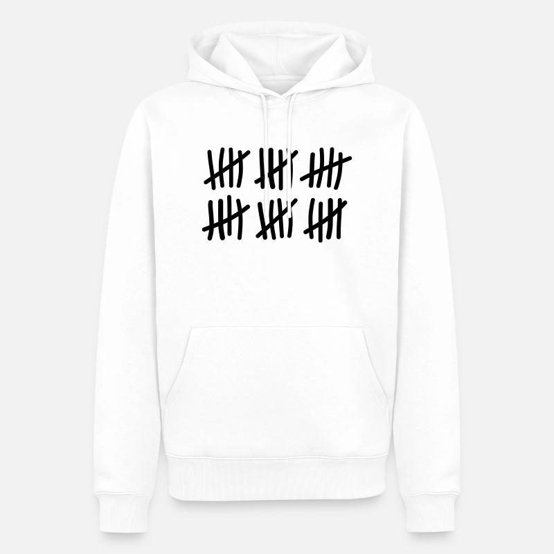 30 Anniversaire - Sweat à capuche Premium bio Homme - blanc