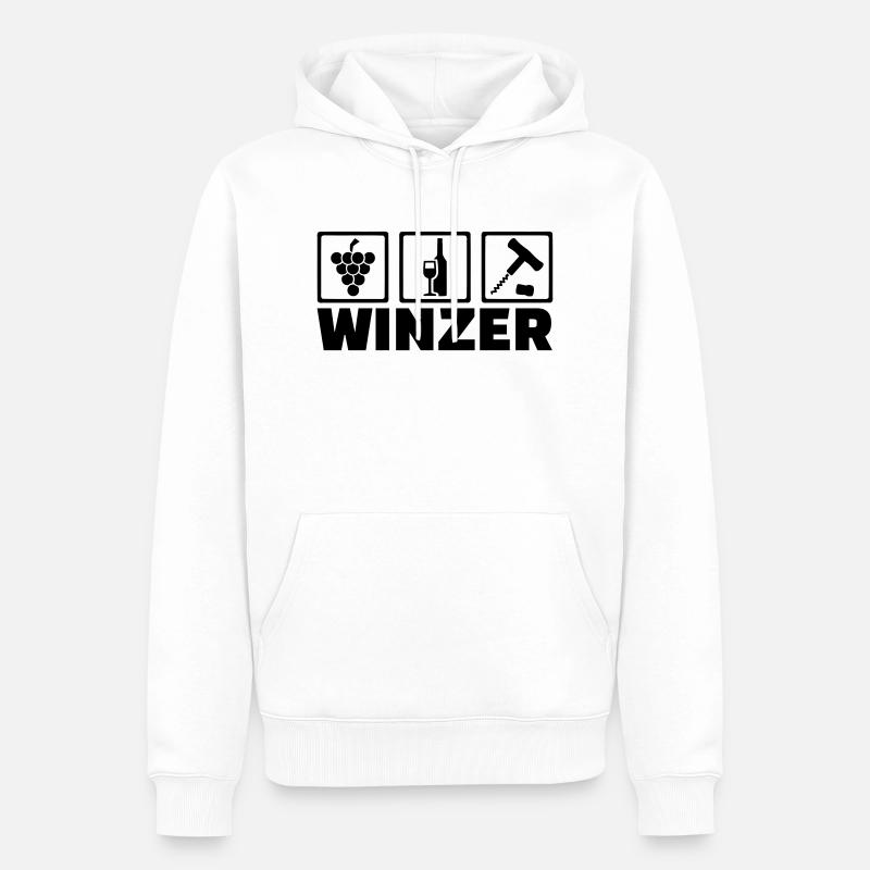 Winzer - Männer Premium Bio Hoodie - Weiß