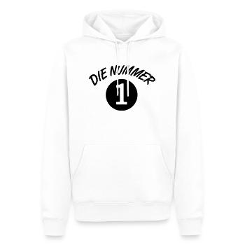 nummer1 - Sweat à capuche Premium bio Homme - blanc - Devant - Nico (187cm)