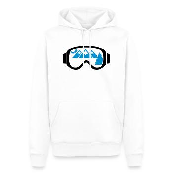 Lunettes de ski - Sweat à capuche Premium bio Homme - blanc - Devant - Nico (187cm)