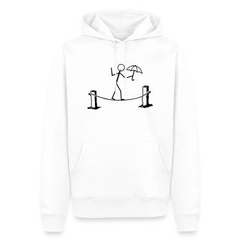Slackline - Männer Premium Bio Hoodie - Weiß - Vorne - Nico (187cm)