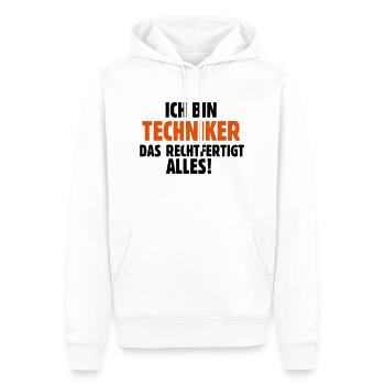 Techniker Technikerbrief Technikerausbildung - Männer Premium Bio Hoodie - Weiß - Vorne - Nico (187cm)