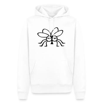 Drôle mouche / dessin animé mouche (b, 1c) - Sweat à capuche Premium bio Homme - blanc - Devant - Nico (187cm)
