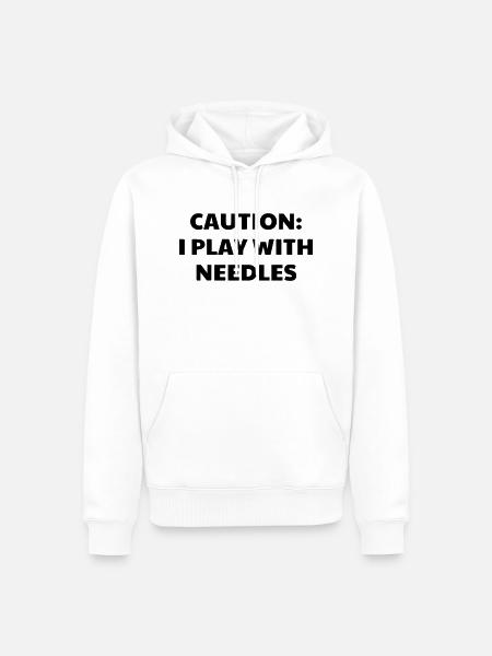 Stricken / stricker / Sticken / mode - Männer Premium Bio Hoodie - Weiß