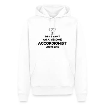 Accordéon Accordéoniste Musique Musicien Concert - Sweat à capuche Premium bio Homme - blanc - Devant - Nico (187cm)