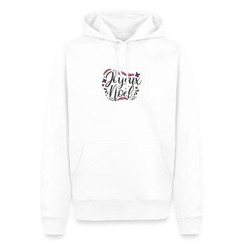 Merry Christmas Xmas Merry Christmas Joyeux Noel - Men’s Premium Organic Hoodie - white - Front - Nico (187cm)