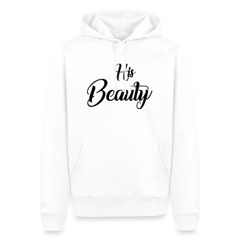 His beauty - Men’s Premium Organic Hoodie - white - Front - Nico (187cm)