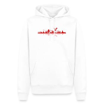 Weihnachten - Landschaft Elch - Männer Premium Bio Hoodie - Weiß - Vorne - Nico (187cm)