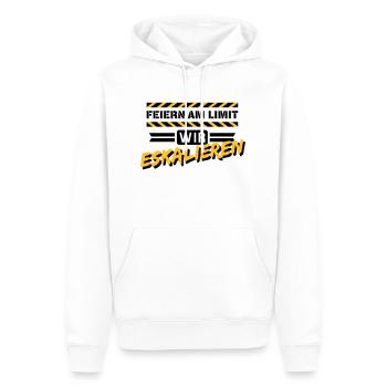 Feiern am Limit - Männer Premium Bio Hoodie - Weiß - Vorne - Nico (187cm)