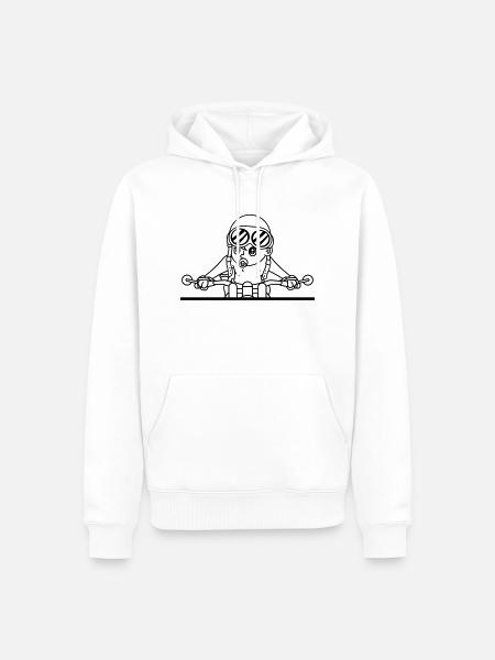 design fahren motorrad führerschein cool schnell z - Männer Premium Bio Hoodie - Weiß