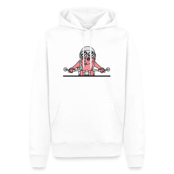 conception conduite moto permis de conduire cool r - Sweat à capuche Premium bio Homme - blanc - Devant - Nico (187cm)