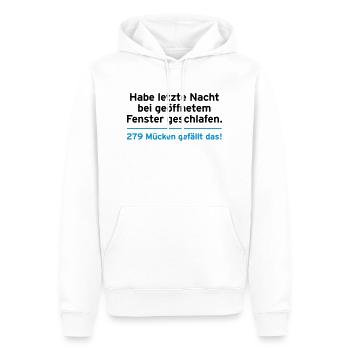 Nacht Schlaf Fenster Mücken Social Media Facebook - Männer Premium Bio Hoodie - Weiß - Vorne - Nico (187cm)
