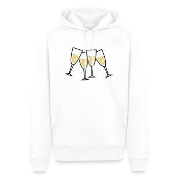 sekt glaeser - Männer Premium Bio Hoodie - Weiß - Vorne - Nico (187cm)