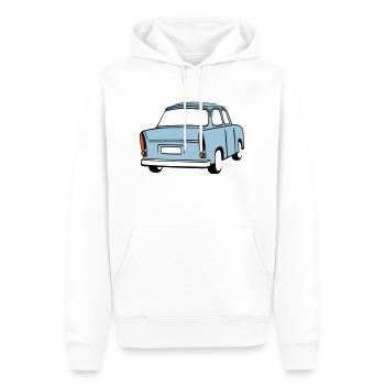 Trabi  bleu ciel - Sweat à capuche Premium bio Homme - blanc - Devant - Nico (187cm)