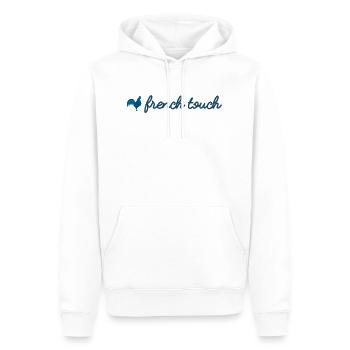French Touch - Sweat à capuche Premium bio Homme - blanc - Devant - Nico (187cm)