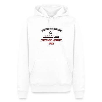 TITANIC SPIRIT WHITE STAR LINE 1912 - Sweat à capuche Premium bio Homme - blanc - Devant - Nico (187cm)